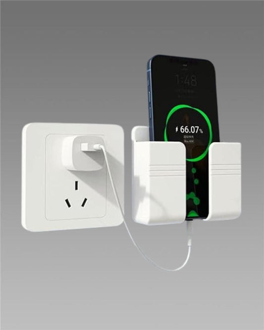 Wall-Mounted Mobile Holder with Charging Slot