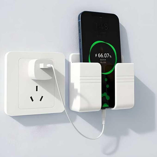 Wall-Mounted Mobile Holder with Charging Slot